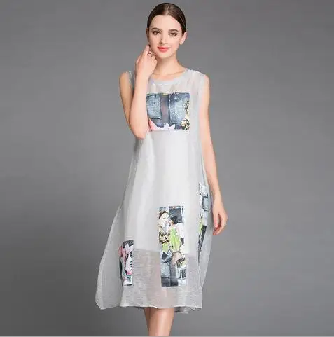 2019 Women Korean New Style Linen Dress