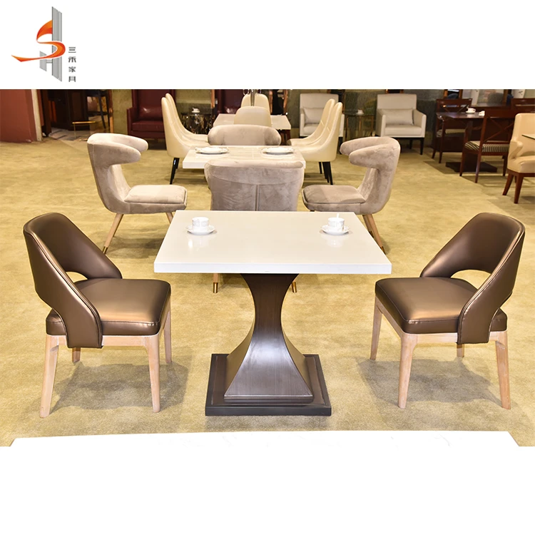6 Piece french dining room sets modern hotel restaurant indoor dining room table furniture set