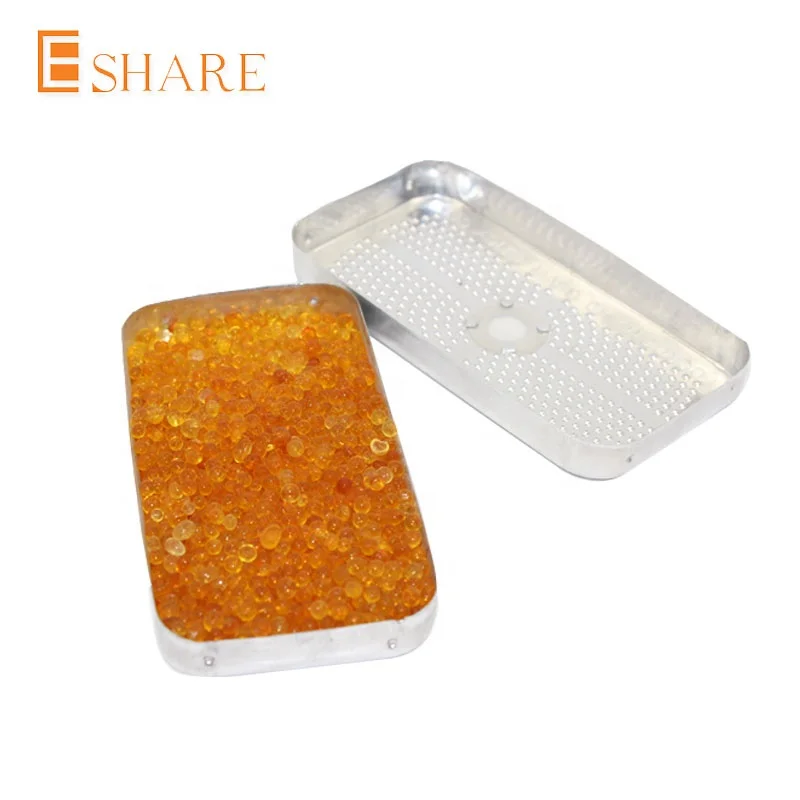 Indicating silica gel desiccant dehumidifier canister moisture absorber tin box silica gel