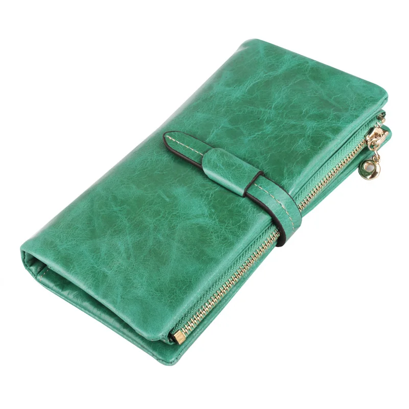 Fashion Genuine Leather Wallet Women Wallets Real Cow Leather Wallet Long Design Clutch Female Purse