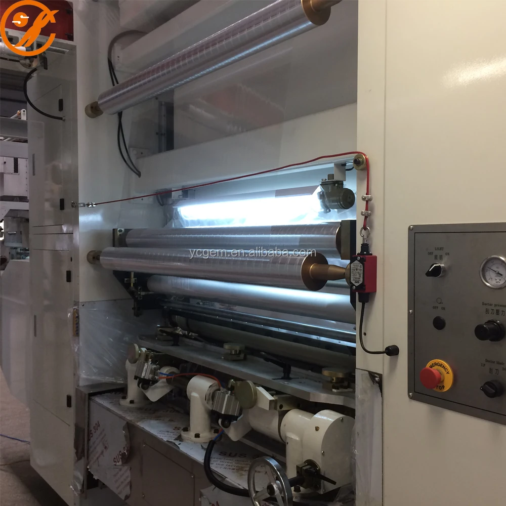 7 Motors PLC Tension Control Plastic Film Rotogravure Printing Machine for Food Flexible Package