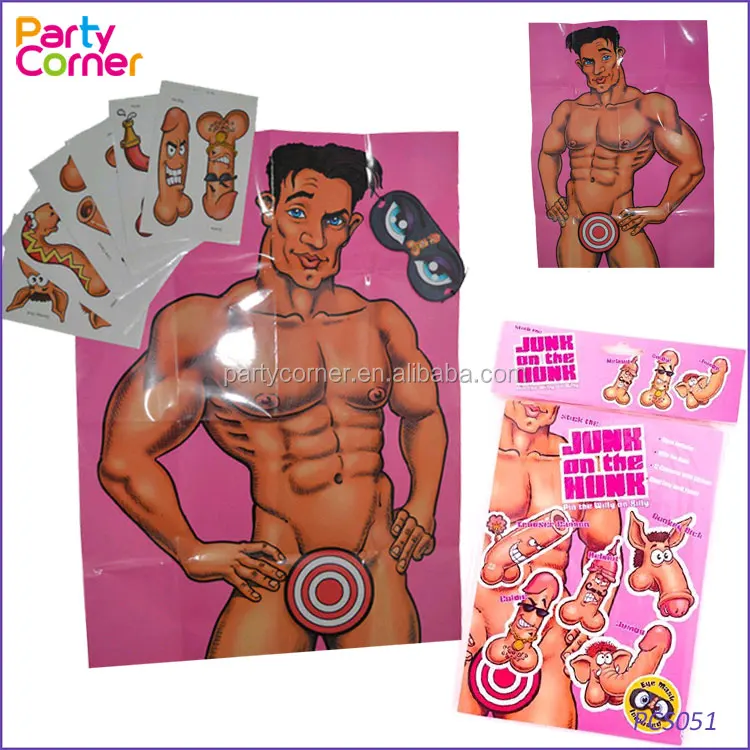 Hen Set - Junk hunk Mr Wonder Willy, Do a Dare scratch card dare cards
