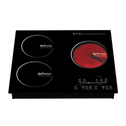 Kitchen Utensils Embedded in Table 3 Ceramic Infrared Cooker and Induction Cooker