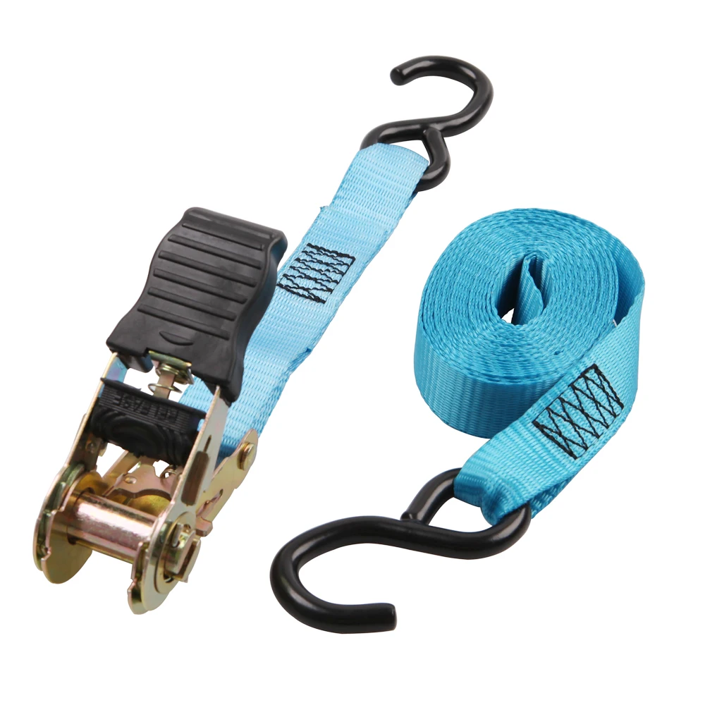 4 упаковки, 1 дюйм x 10 дюймов, автомобильный Трещоточный ремешок с ручкой с резиновым покрытием и крючками S, прочность на разрыв 1500 фунтов