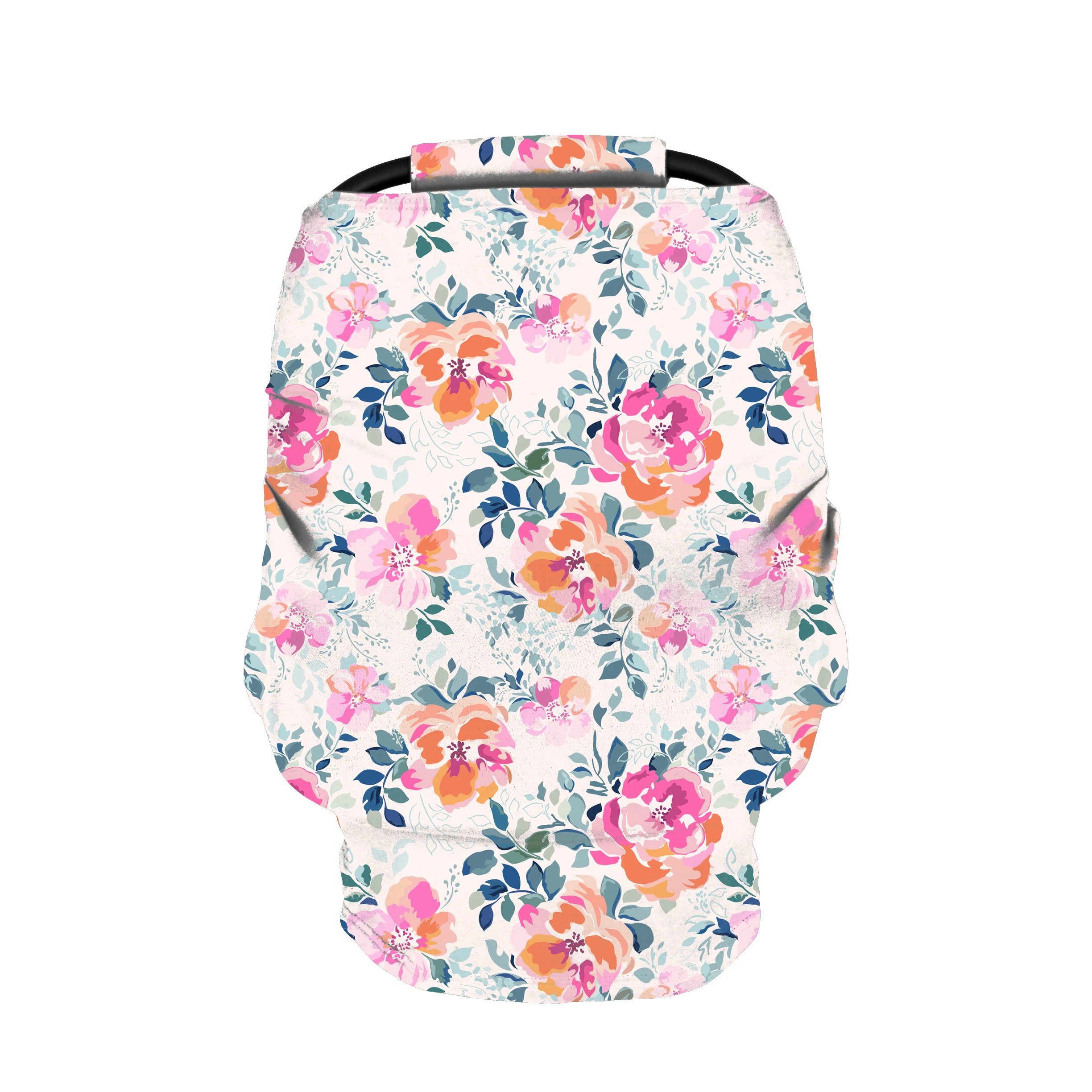 Yihong Colorful Red Small Flower With Green Leaf Floral Pink Color Soft And Comfortable Baby Seat For Car