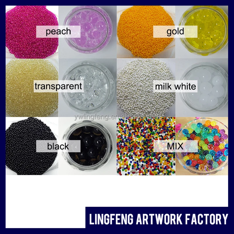 LF-111-30 linkfun 2-2.5 mm jelly balls for decoration crystal mud soil colorful water beads