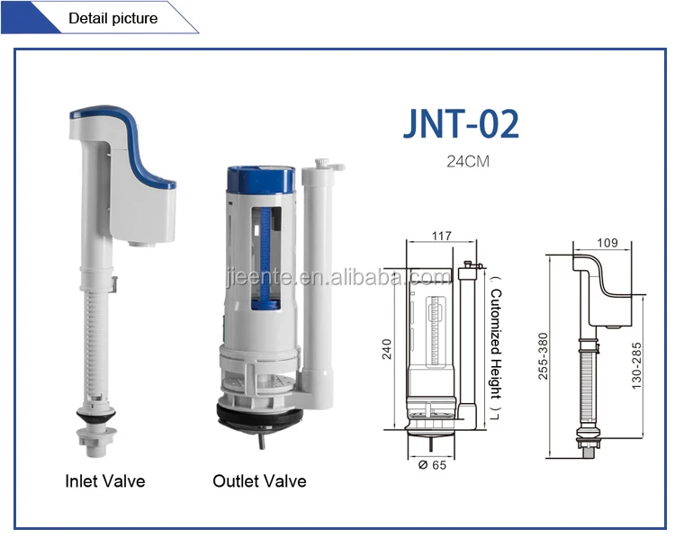 
JNT-02 Bathroom Plastic Water Valve Accessories for Tank of Toilet 