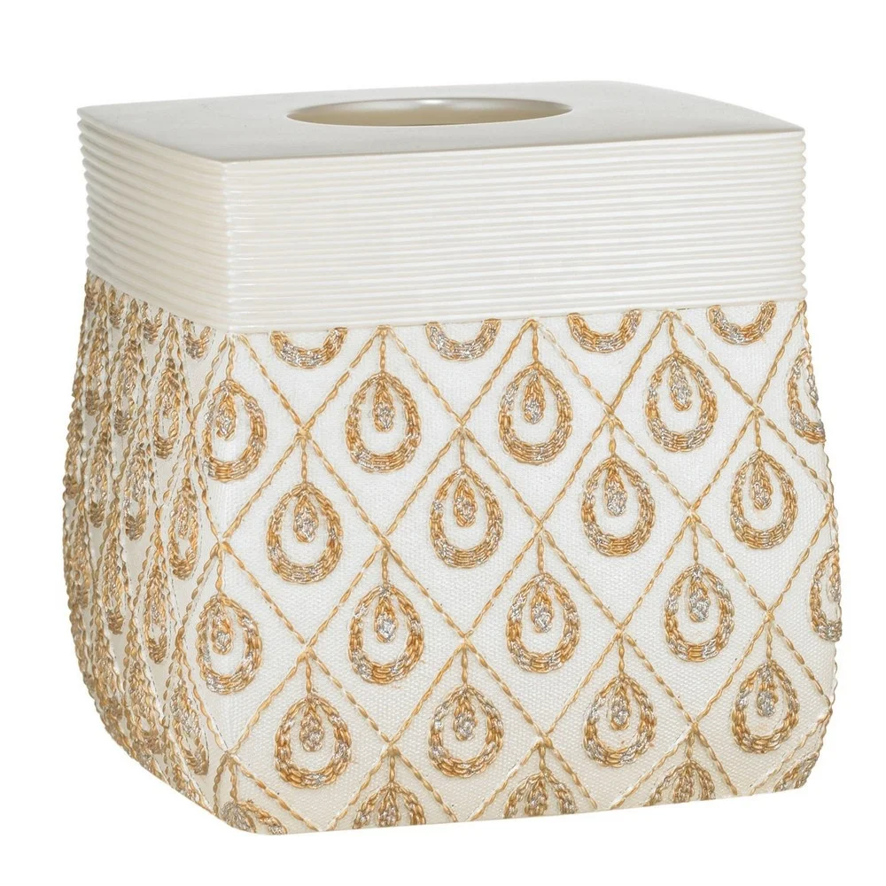 Home Goods Modern Kids Luxury Bathroom Toilet Decor Polyresin 6 Piece Bath Accessories Set in Gold for Children Gift Collection