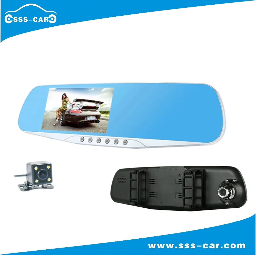 High quality 4.3 inch CE interior mirror car dvr rear view mirror