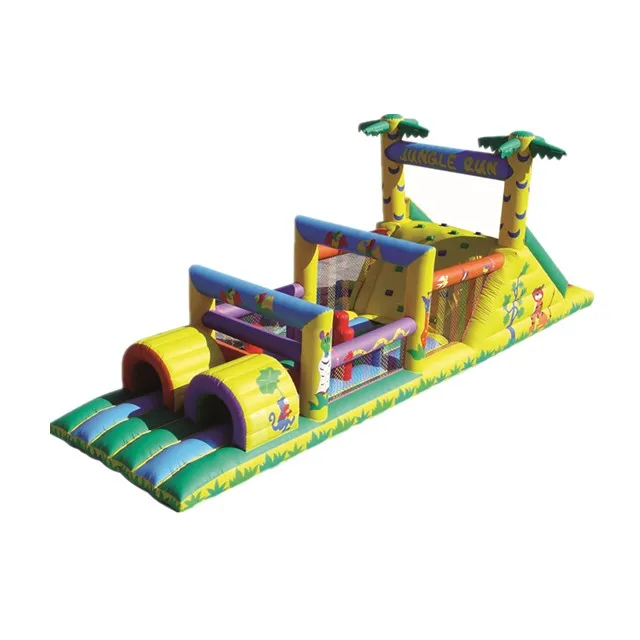 China cheap game outdoor race large mega bouncy castle crazy custom inflatable 5k run insane obstacle course for sale
