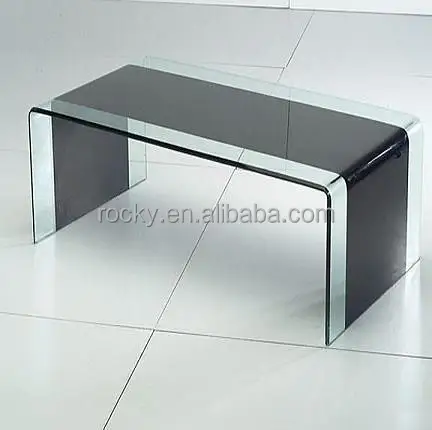 Прозрачная и черная Подставка для телевизора из закаленного стекла