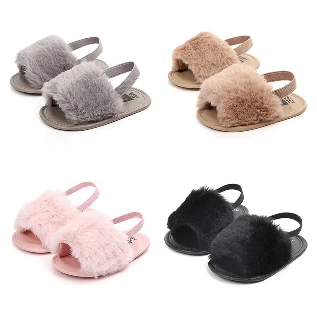 New Cute Felt Baby Dolls Plush Slippers