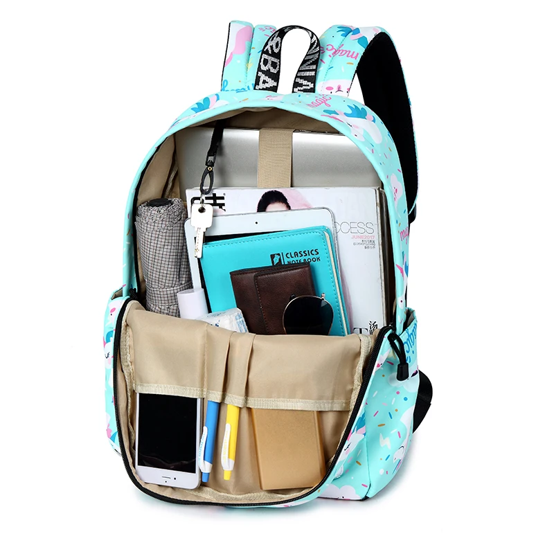 2018 Fashion Cute Unicorn School Backpacks For Girls