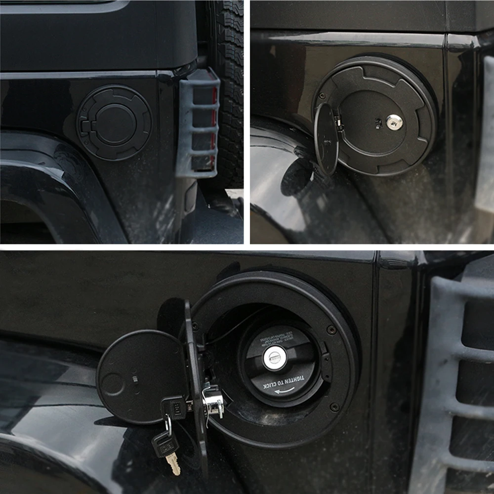 Tank cover with lock for JK  Fuel Tank Cap Gas Tank Cover for Wrangler JK 07-17 Auto Accessories