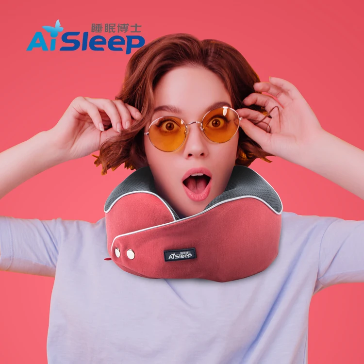 
Aisleep Outdoor Memory Foam Travel Pillow for Kids Car Neck Headrest Pillow Inflatable Travel Pillow Custom Logo 