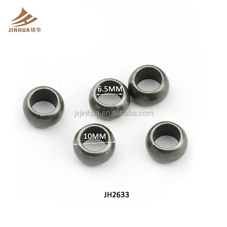 Wholesale 6.5MM Big Hole Metal Beads For Swimsuit In Nickel