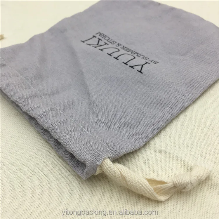 Льняные подарочные пакеты на шнурке