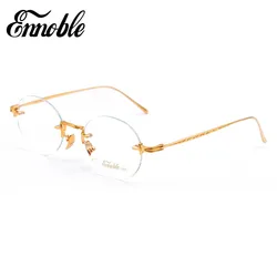 Custom 18K Gold Round Glasses Frame Unisex Business Casual Eyewear Frames EH009
