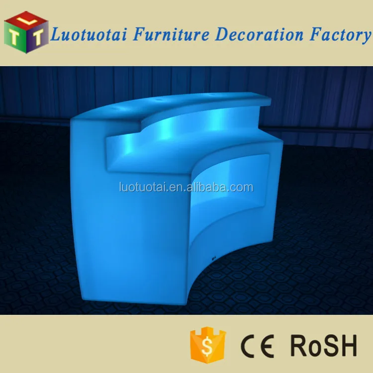 
Illuminated flashing color changing led bar furniture/portable bar counter/led plastic bar counter 