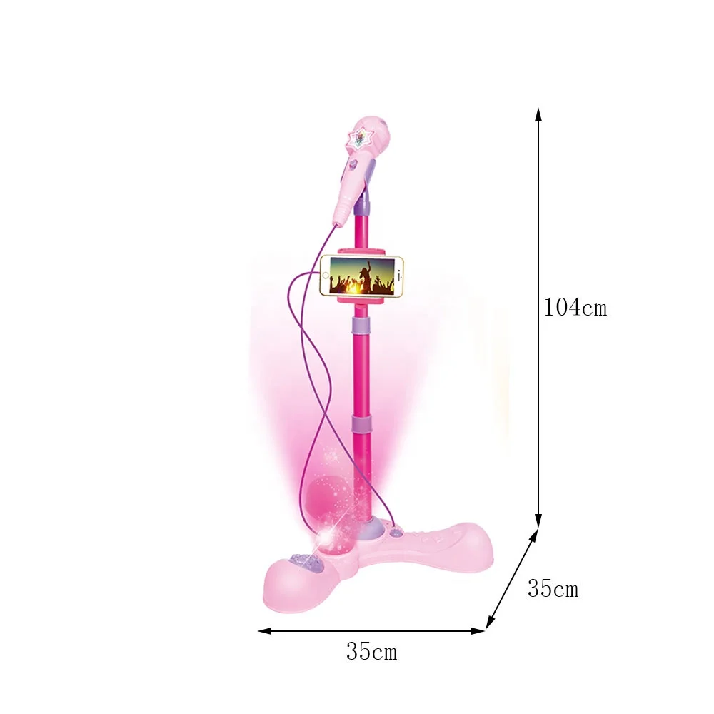 Flash light Karaoke microphone toys musical instrument toy for wholesale.