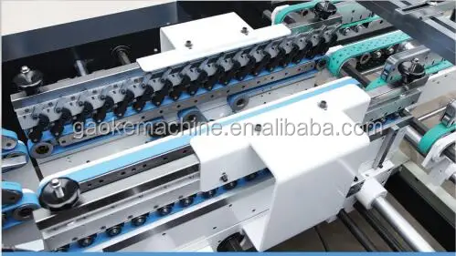 GK-1200PC High Speed Box Folding Gluing Machine For Crash Lock Bottom Box Making