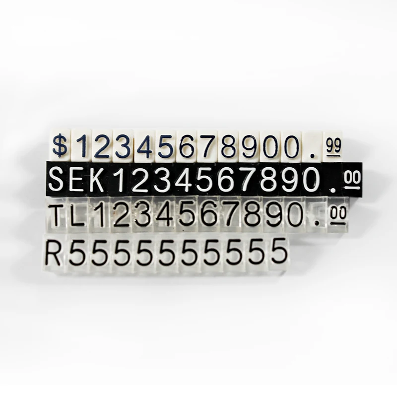 Wholesale Three-dimensional Convex Digital Plastic Jewelry Price Tags Display Numbers Pricing Cubes