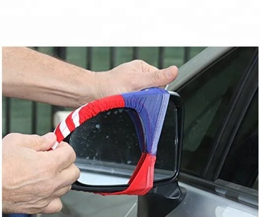 High quality Custom printing customized logo football fans side view mirror cover flag