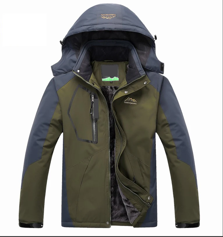 Warm Outdoor Water Resistant Winter Hiking Camping Climbing Jacket with fleece climbing jacket