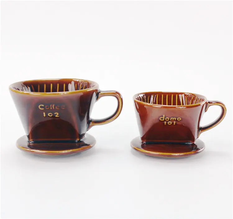 
Unique cheap price brown color ceramic green tea filter fot tea leaf 