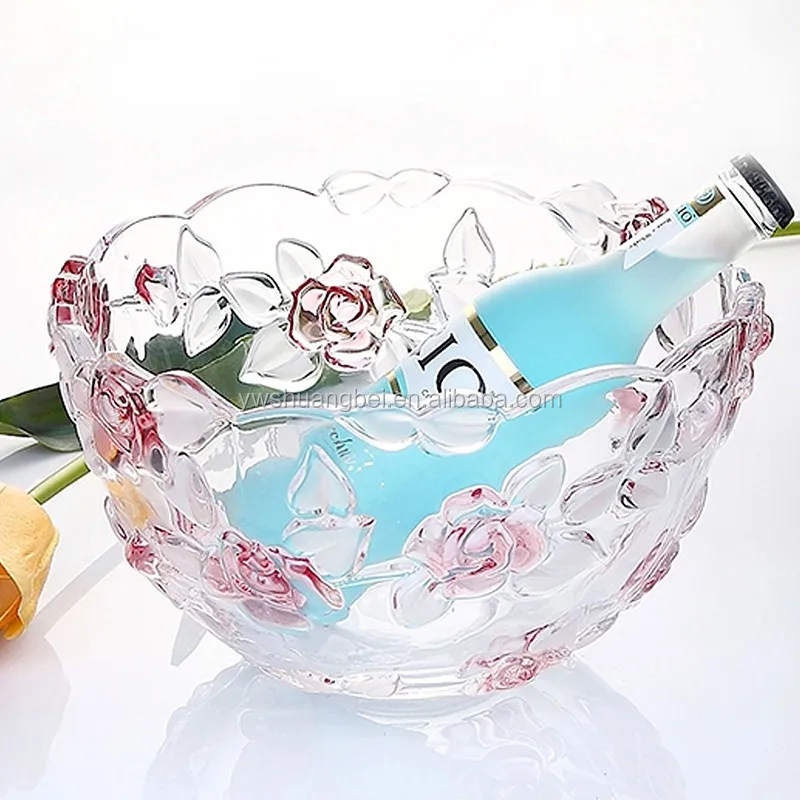 Wholesale Flower Cheap Clear Glass Bowl For Candy Fruit Or Salad