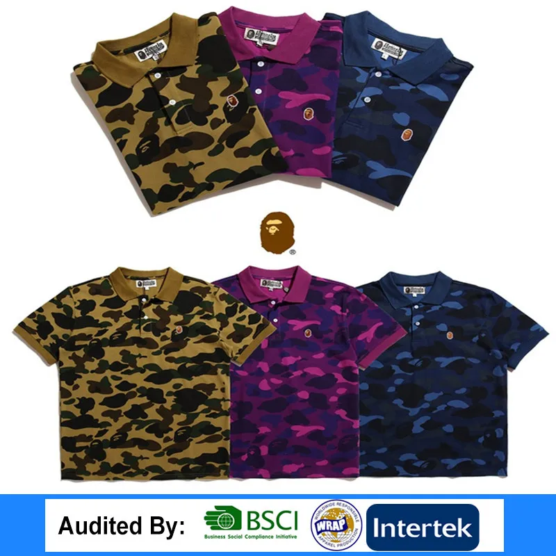 
2017 Fashion New Color Combination Collar Design Polo Shirt With Polo Men Print T-shirt Cvc Fabric 