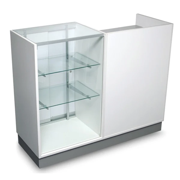 Модный деревянный магазинный счетчик, современный дизайн, ламинированный кассовый счетчик для магазина