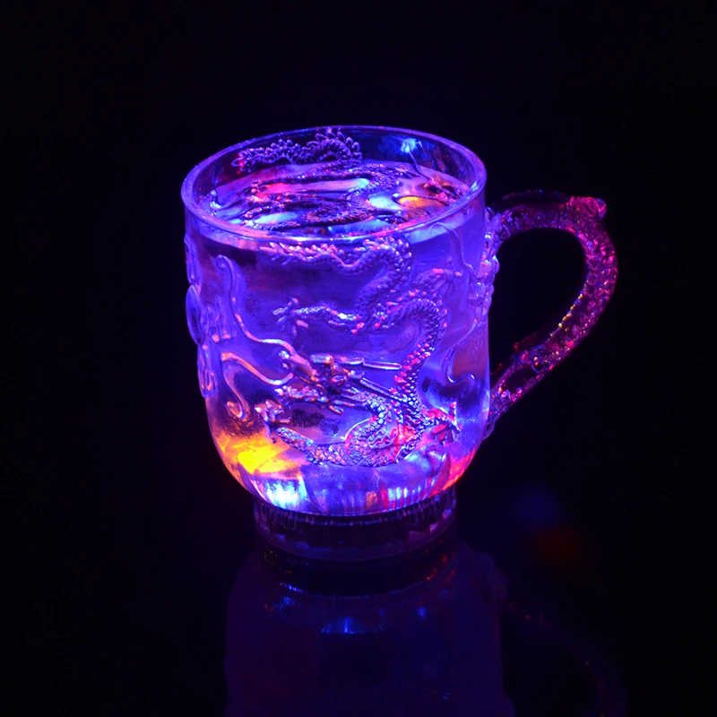 Automatic Flash Wave light up led wine glasses cup light up By Pouring Liquid