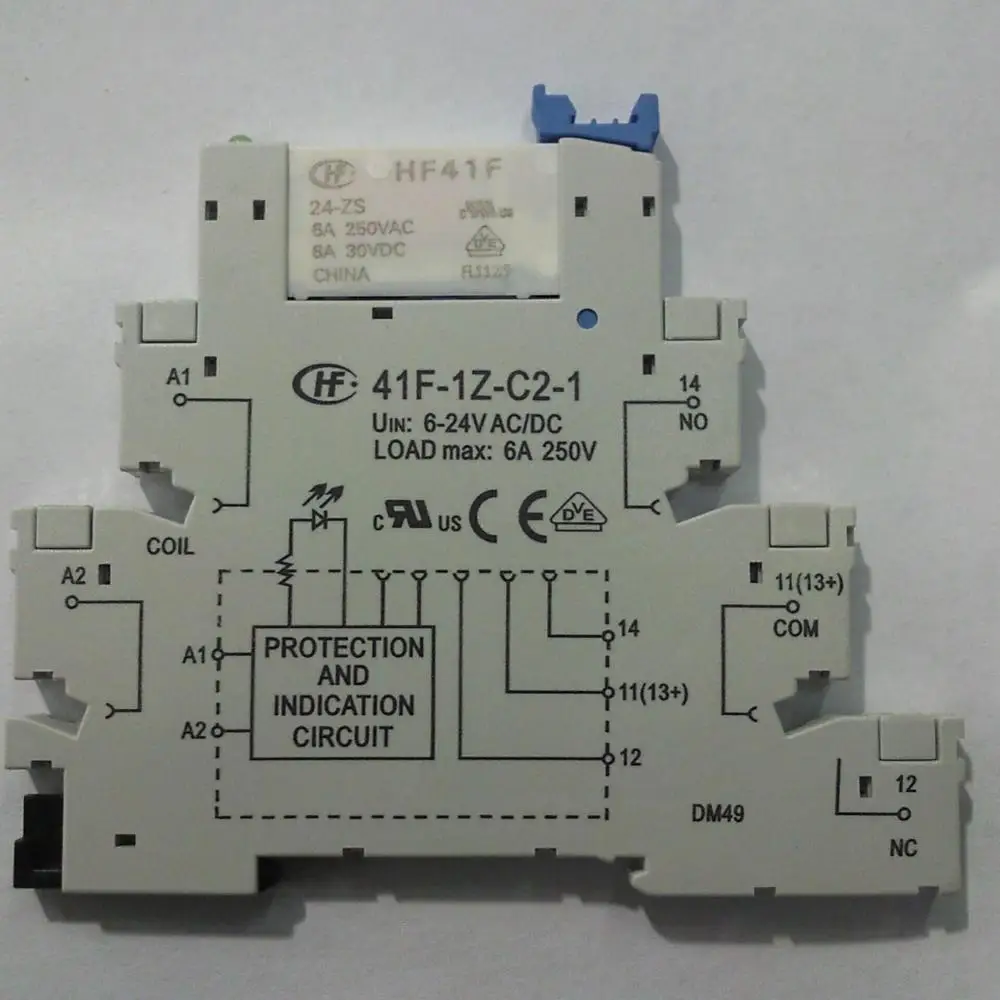 HF41F-1Z-C2-1 AC/DC 5V/12V/24V/110V/220V/230V реле, ультратонкий релейный модуль, оригинальный модуль