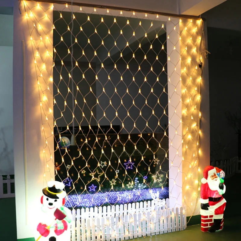 6x4M Christmas Garlands LED String Net Mesh Lights Fairy Xmas Lights