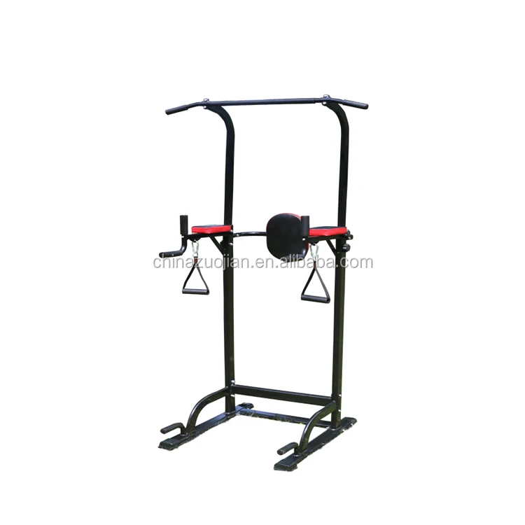 Workout Fitness Multi Station Power Tower Pull-Up bar Dip Station Knee Raise with Cushion Pad Adjustable gym equipment