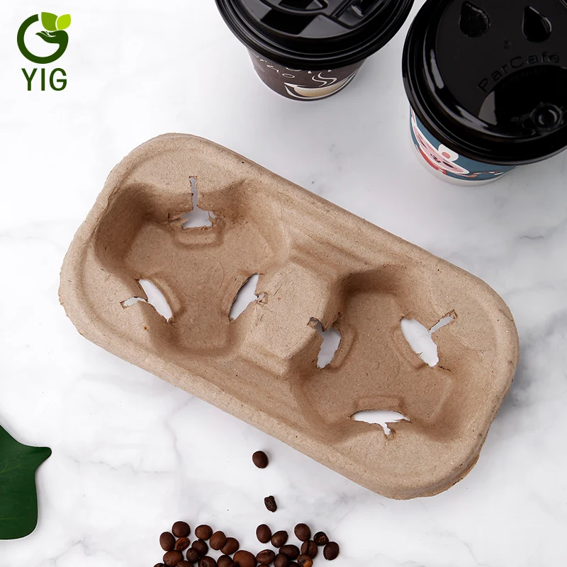 
Hot Sale Cheap Disposable Biodegradable Take Away Paper Coffee Tea Cup for Hot Drinks Carrier Holder Tray 