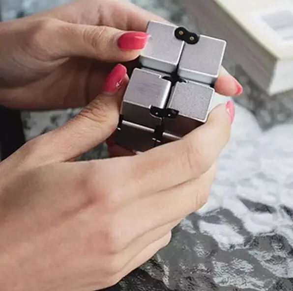 Stress relief ABS plastic infinity cube desk mini magic fidget cube