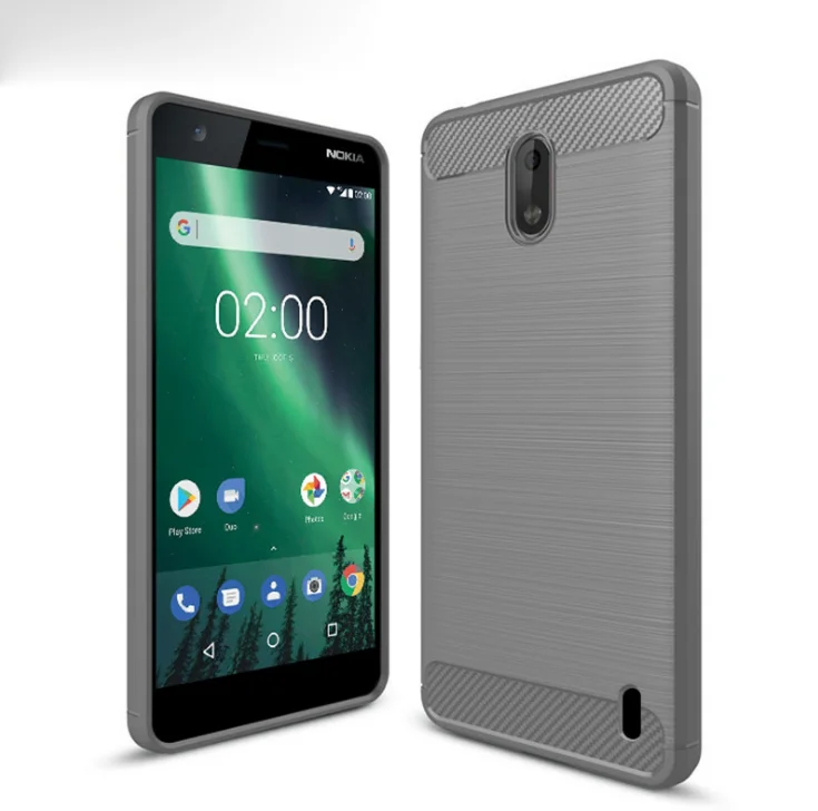 For Nokia 2 Case, Slim Carbon Fiber Mobile Phone Back Cover