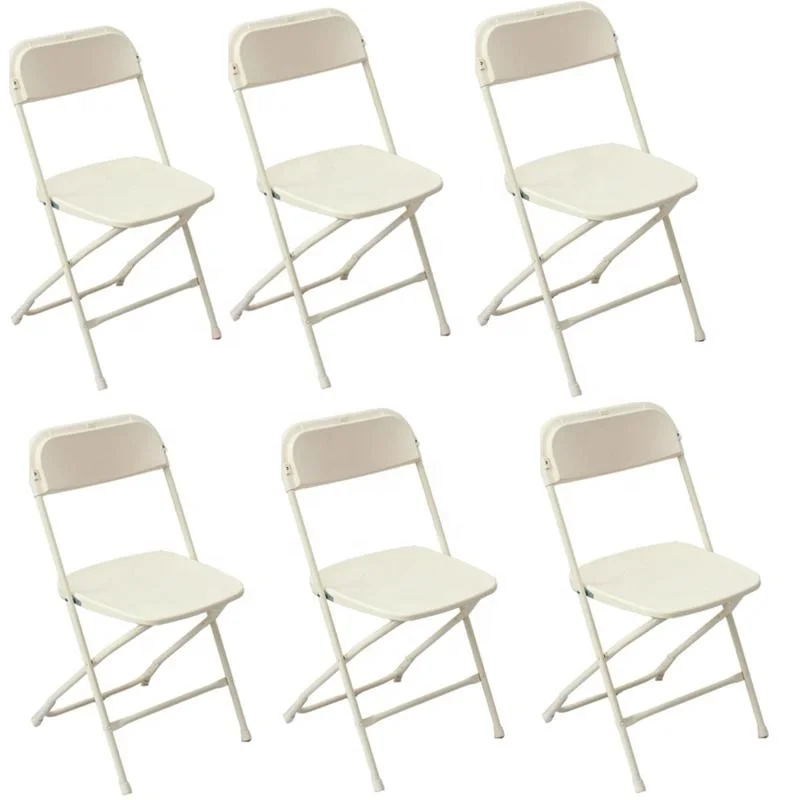 6 шт в комплекте из черного пластика Офис складной стул товарного качества стекируемые события на открытом воздухе стулья свадебного банкета