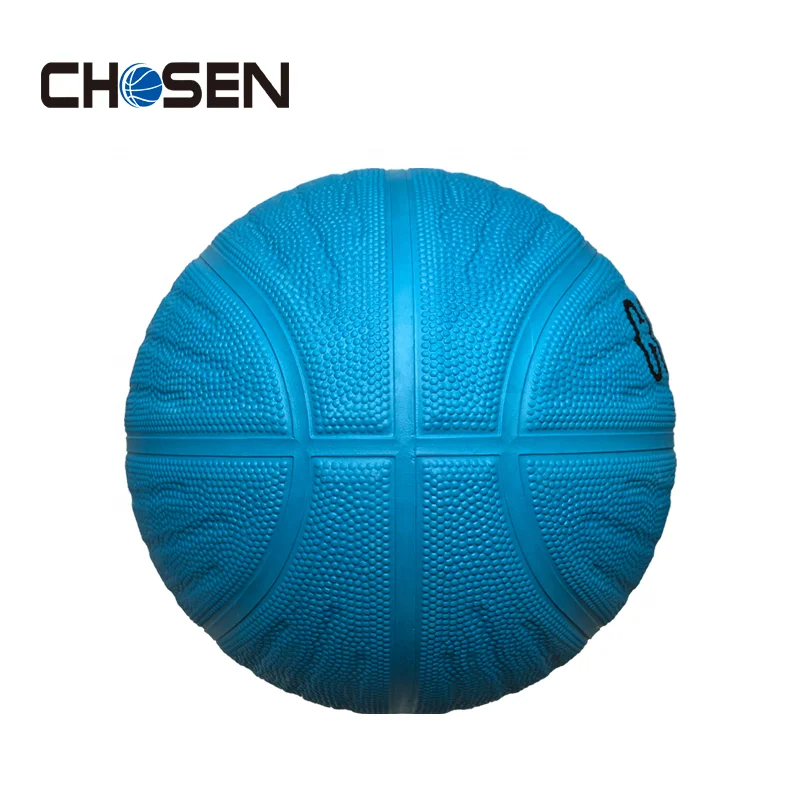 Hot Sale Kids Sports Ball Blue High Quality Inflatable Wavy Rubber Basketball
