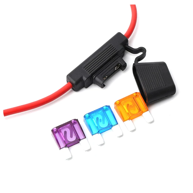Red/customized MINI Blade Waterproof 5/10/15/20/30A Amp In Line Blade Automotive Fuse Holder for automotive