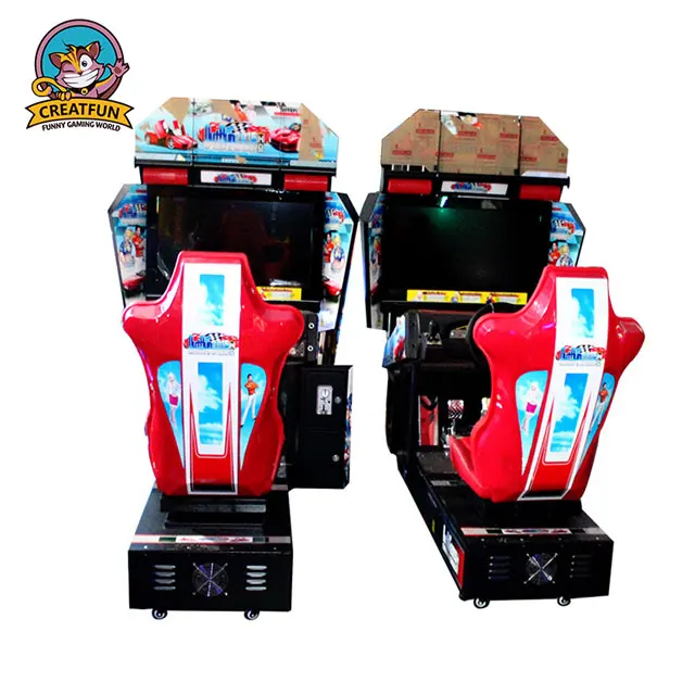 Factory price indoor coin operated video exciting car racing machine arcade games car race game