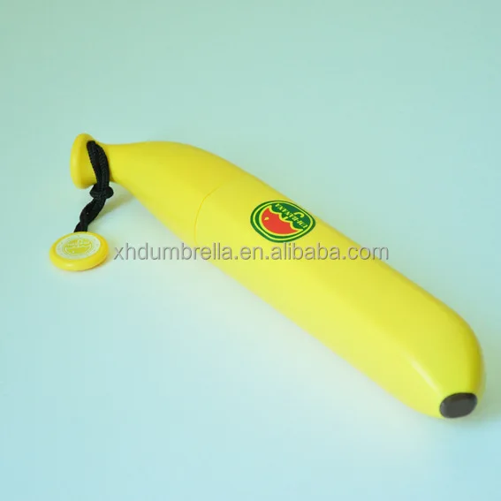 19 inch 6k yellow banana umbrella and folding umbrella with banana bottle