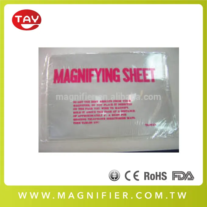 Plastic magnifying sheet A4 size big PVC magnifier fresnel lens