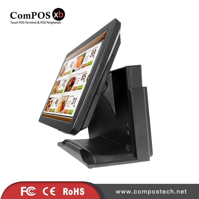 POS All in One With 15 Inch Touch Screen Point of Sale Display POS Machine for Hotel With Built-in Card Reader