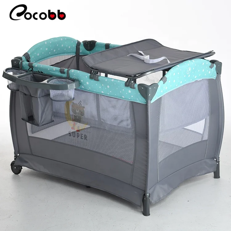 
CO-P810G 110cm Kid play yard playpen With second layer 