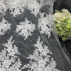 Cheaper Price Cord Lace Fabric New Design Embroidery Fabric White Cord Lace Fabric