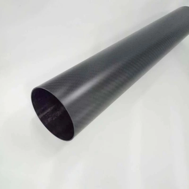 Простая алюминиевая трубка из углеродного волокна 3k