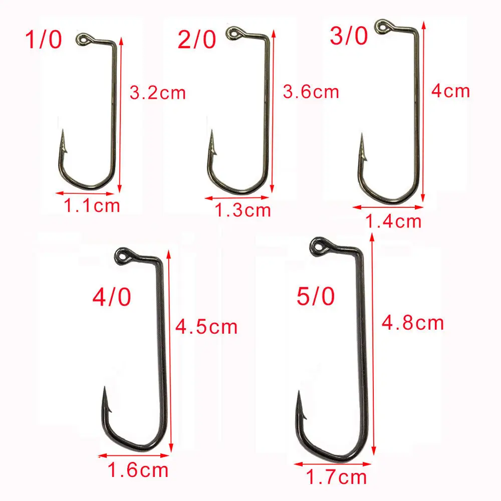 100pcs/bag Triangle Jig Big Fishing Hook 7150 Fishhook Saltwater Bass Bait Hooks Size 1/0-5/0